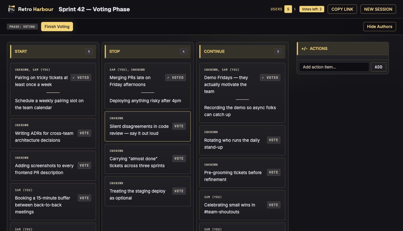 Voting phase showing vote indicators and remaining votes counter